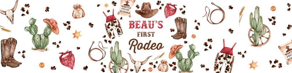 Wild West Cowboy Birthday Water Bottle Labels | Editable Canva Template
