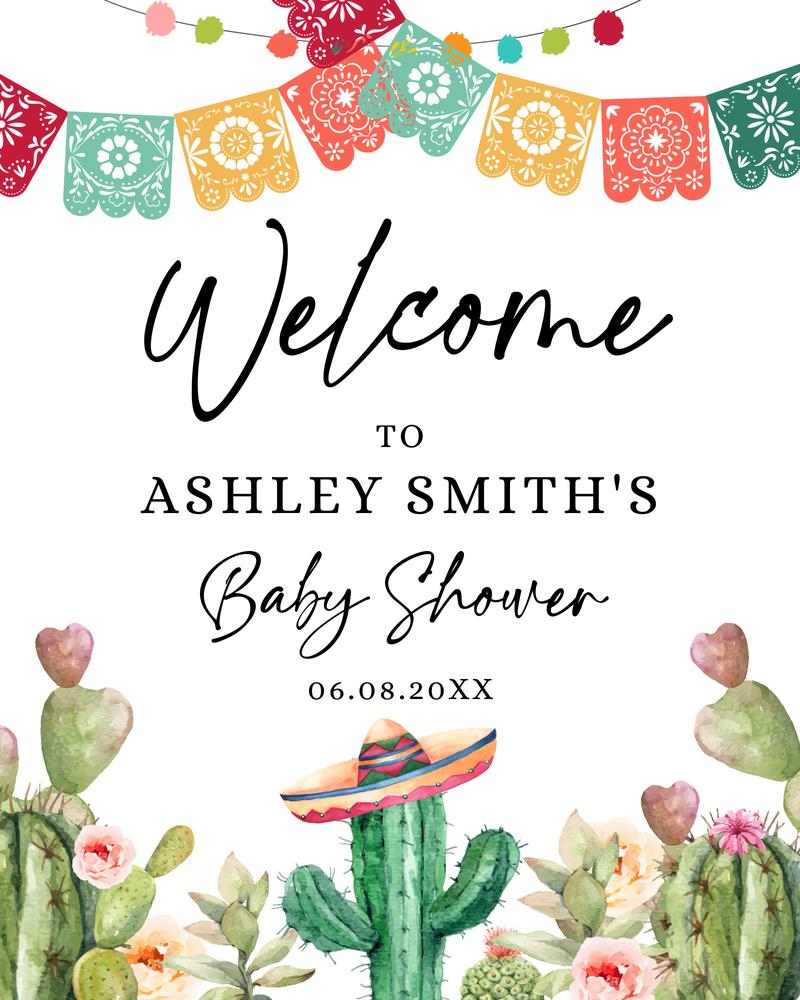 Taco Bout a Baby Welcome Sign | Editable Canva Baby Shower Template