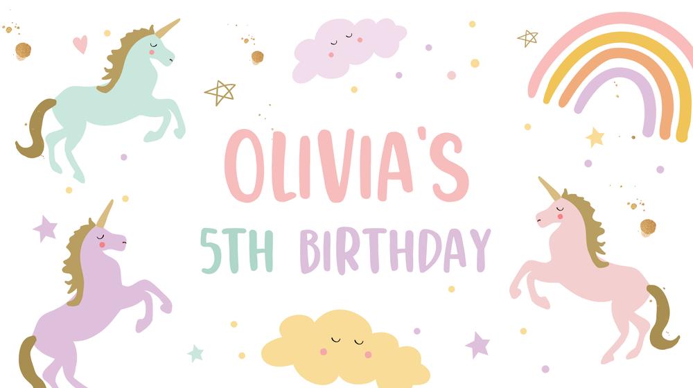 Editable Unicorn Birthday Party Gable Box Labels | Pink Magical Favor Tags