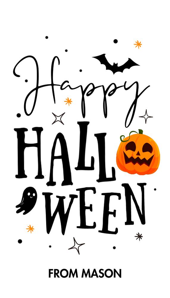 Editable Ghost Halloween Gift Tags | Trick or Treat Favor Tags Canva Template