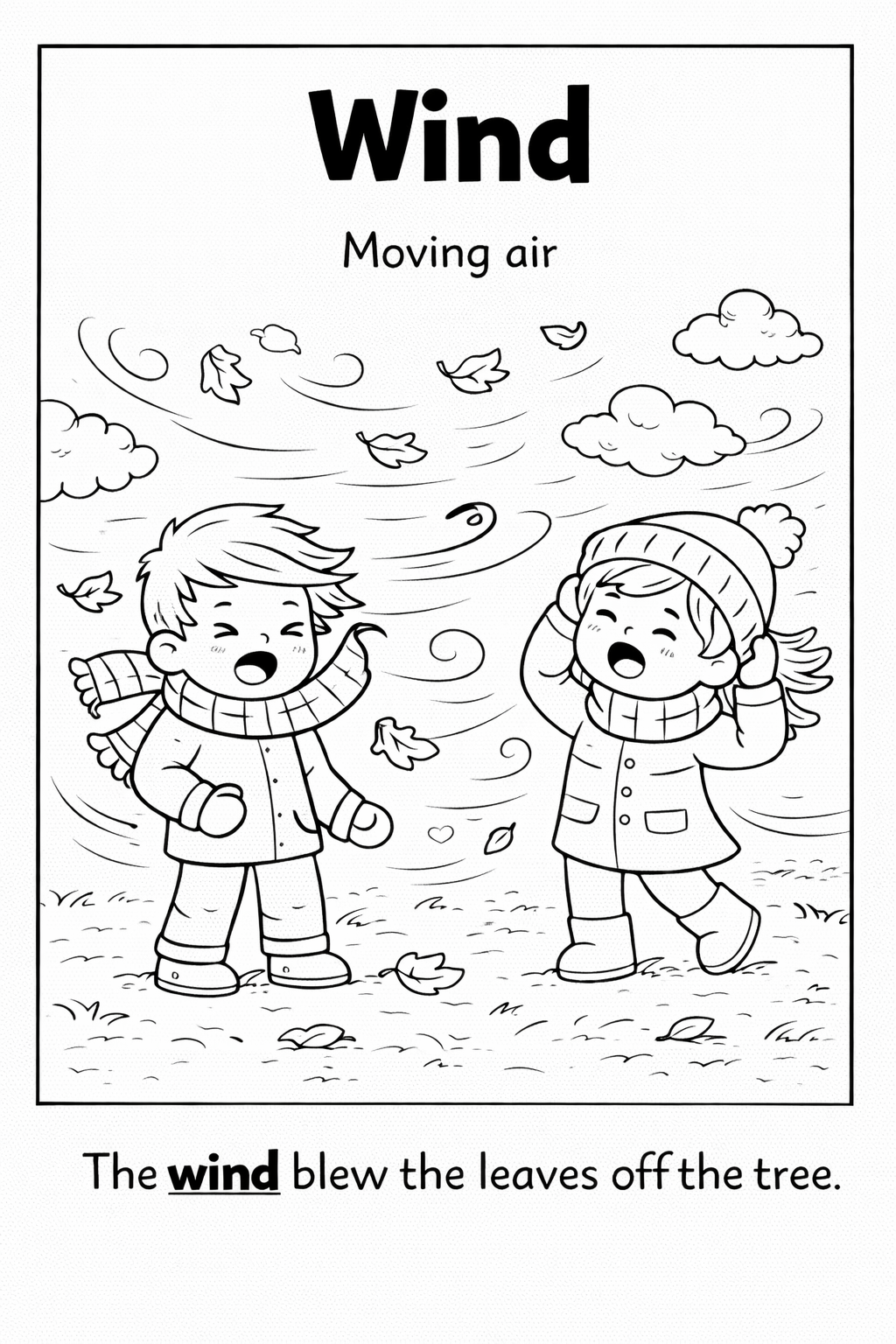 Fun Visual Pack – Kids Vocabulary Coloring Cards (20 Cute Learning Flashcards)