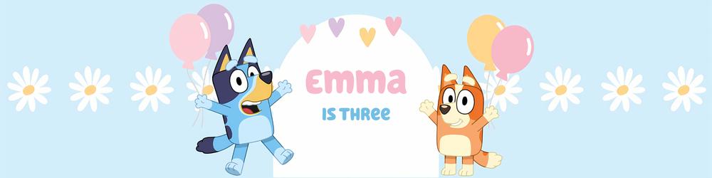 Bluey and Bingo Water Bottle Labels | Editable Canva Birthday Template