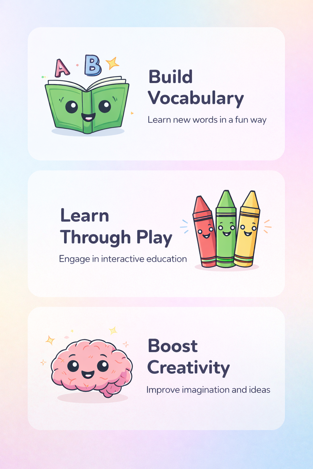 Fun Food Pack – Kids Vocabulary Coloring Cards (20 Printable Flashcards)