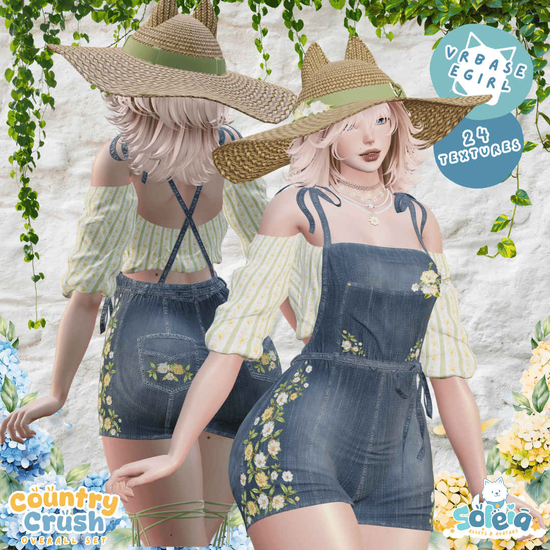 Country Crush 2pc Overall Set - Spring/Summer - Egirl