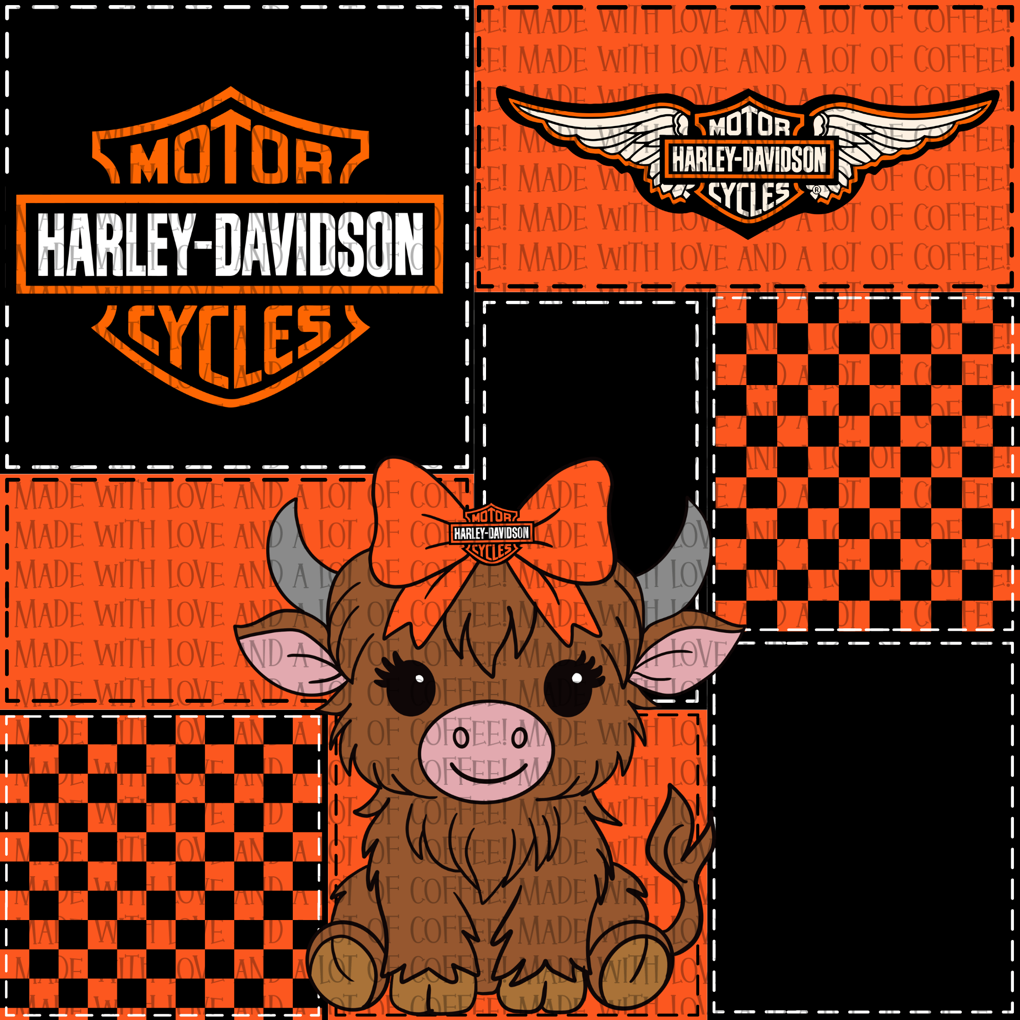 Checkered cow seamless - Payhip