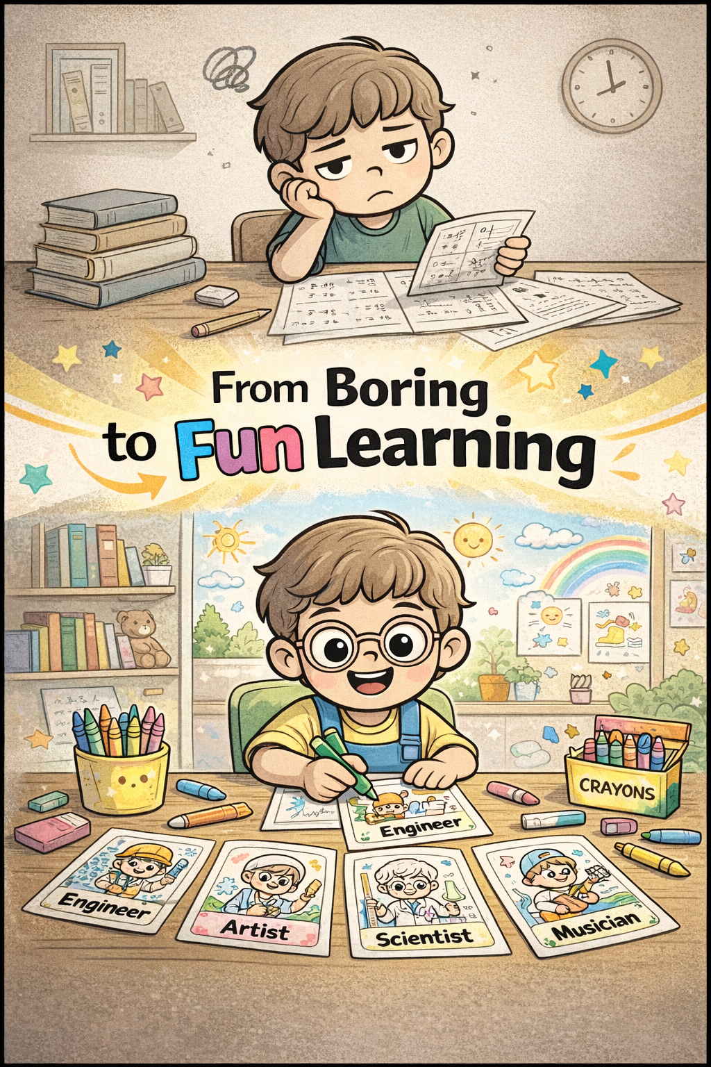 Jobs Coloring Vocabulary Cards – 20 Fun Printable Flashcards for Kids (Ages 3–7)