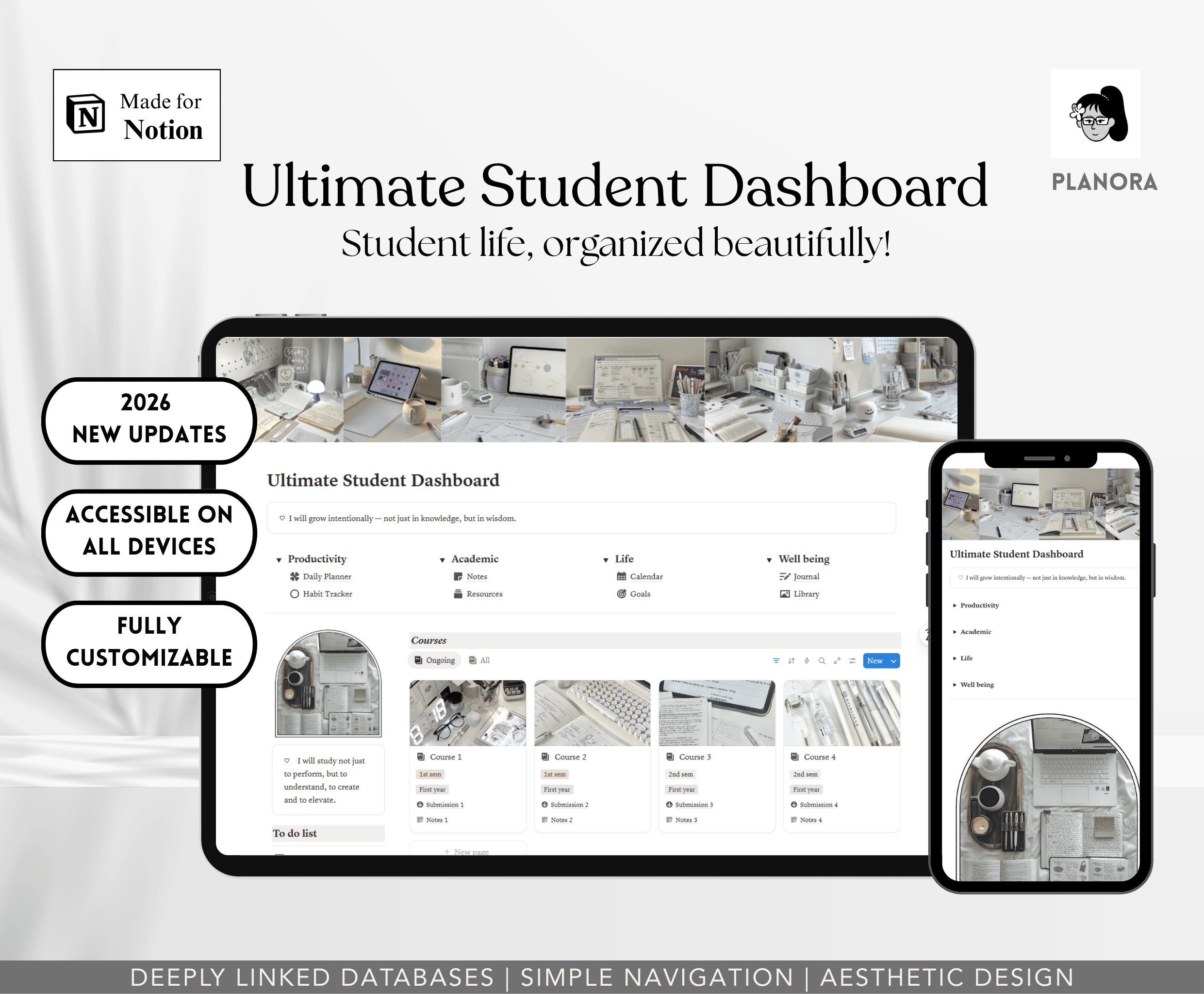 Ultimate Student Dashboard - Notion Template - Payhip