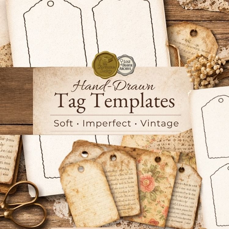 Tag Notes Designs Hand-Drawn Tag Templates for Memory Journaling (Printable A5 / Half Letter)