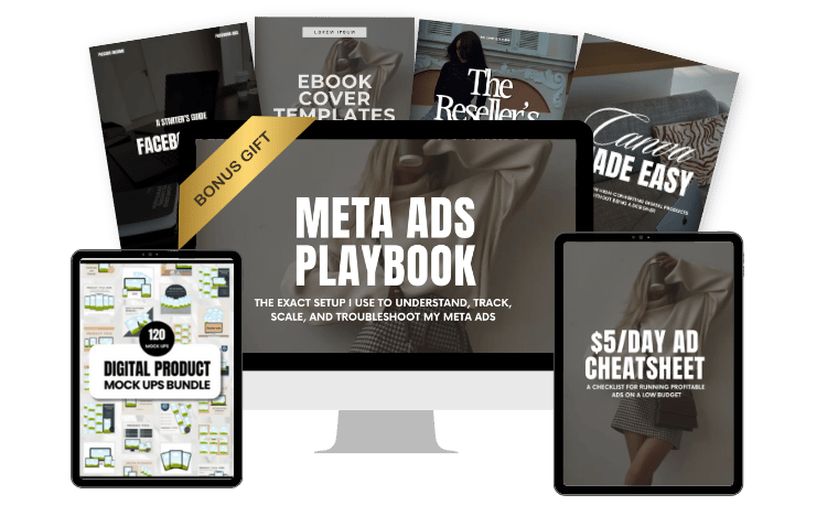Laptop screen and tablets showing bonus materials that come with Pet Page Paydays Guide for How to Monetize Your Pet's Instagram Page
