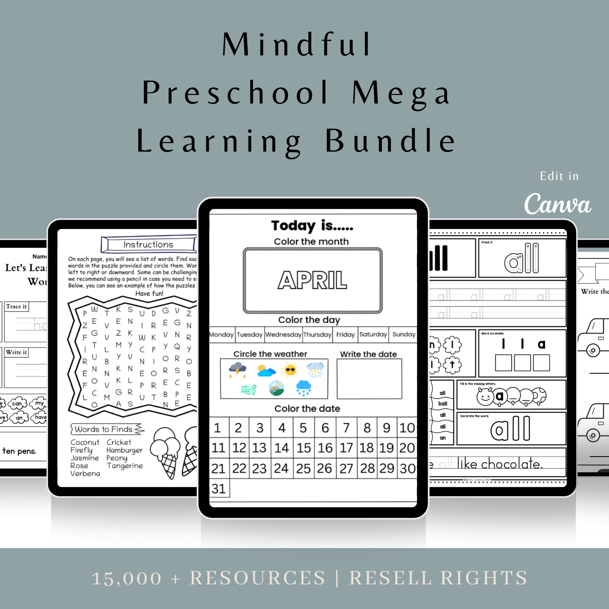 Mindful Preschool Mega Learning Bundle - Payhip