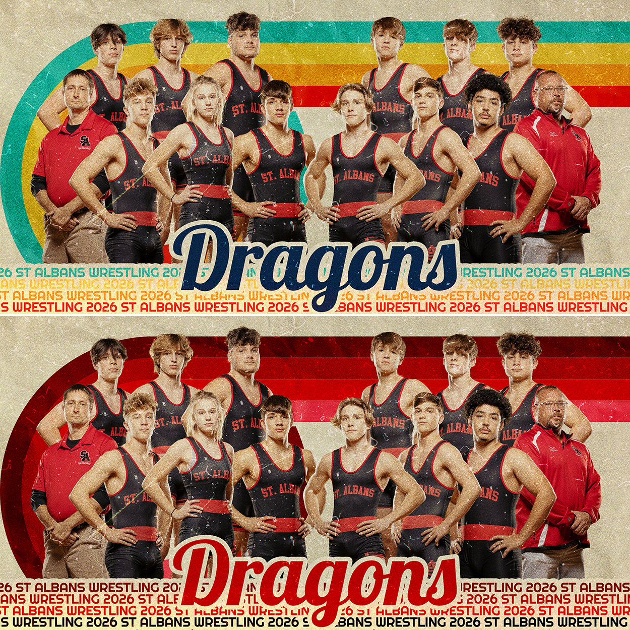 Vintage Retro Design, Photoshop Template, Digital Background, Seniors, School Pics, Photography, Teams, Media Day, Photo Day, Sports, Athletes, Modern, Epic, Effects
