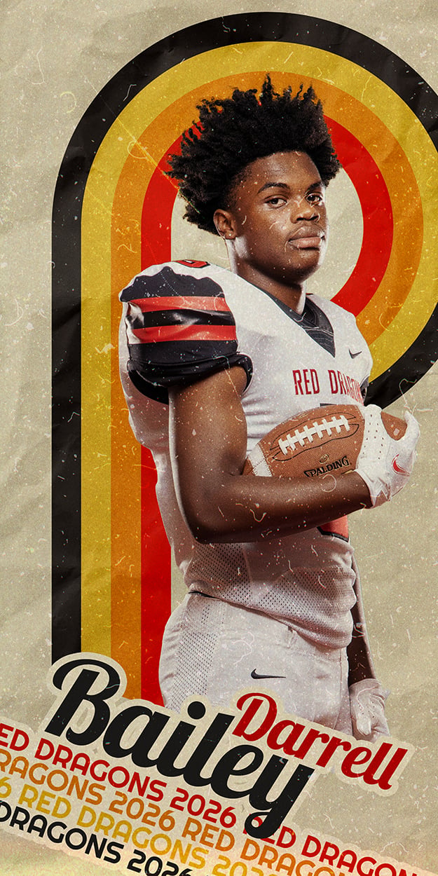 Vintage Retro Design, Photoshop Template, Digital Background, Seniors, School Pics, Photography, Teams, Media Day, Photo Day, Sports, Athletes, Modern, Epic, Effects