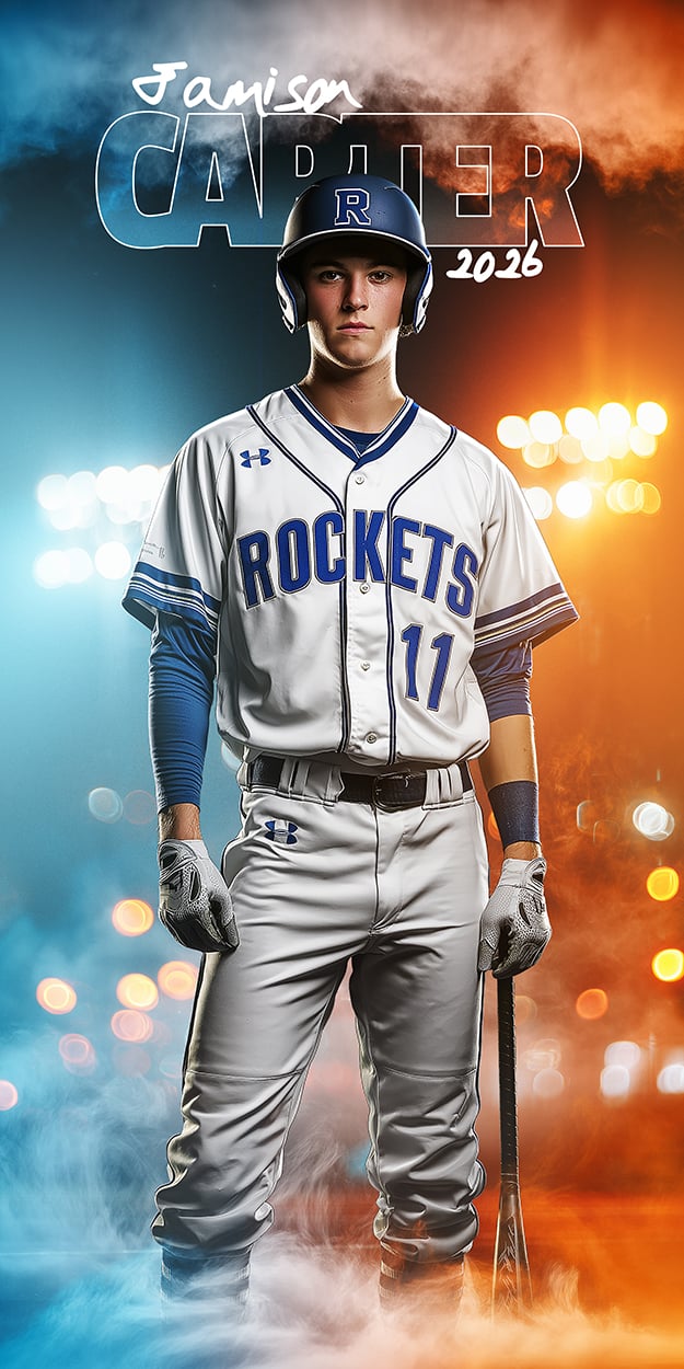 Night Lights, Photoshop Template, Layered Digital Background, Sports, Teams, Schools, Media Day, Photo Day, Senior Pics, Field Lights, Smoke Fog