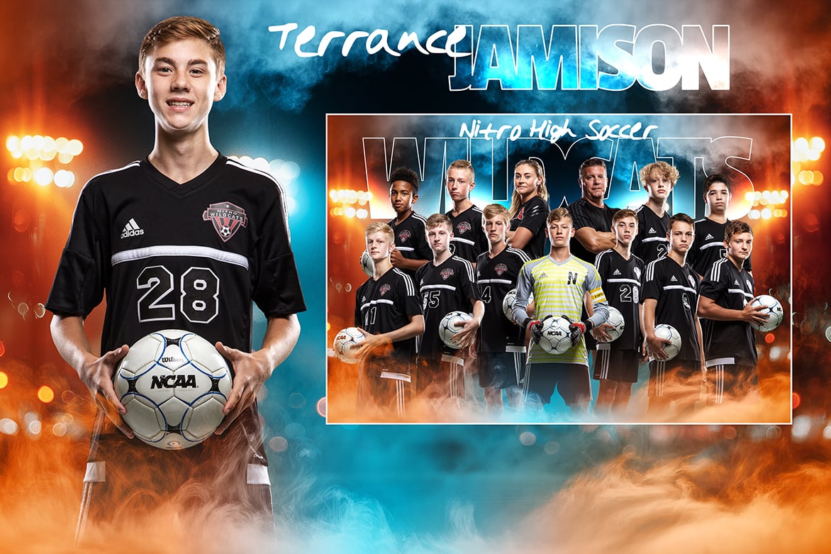 Night Lights, Photoshop Template, Layered Digital Background, Sports, Teams, Schools, Media Day, Photo Day, Senior Pics, Field Lights, Smoke Fog