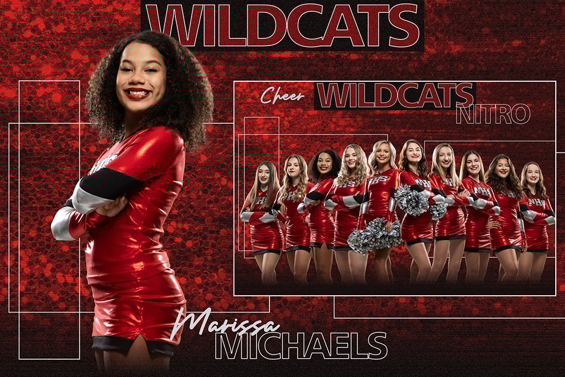 Fearless, Photoshop Template, Layered Digital Backgrouns, Teams, Sports, School, Senior Pics, Banner, Media Day, Photo Day, Portrait