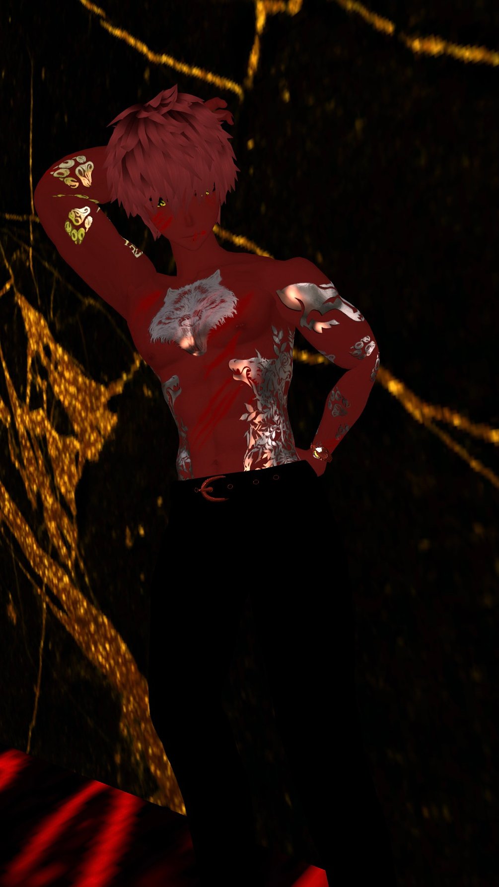 "Wolf Thorns" Male Body Texture - READ DESCRIPTION