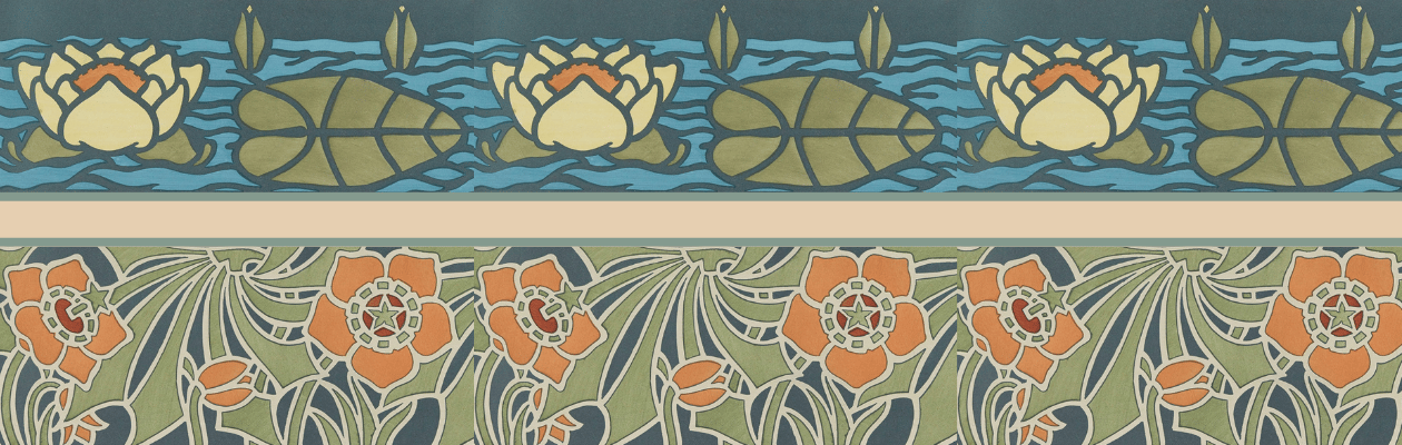 Art Nouveau pattern border art  by Maurice Pilliard Verneuil