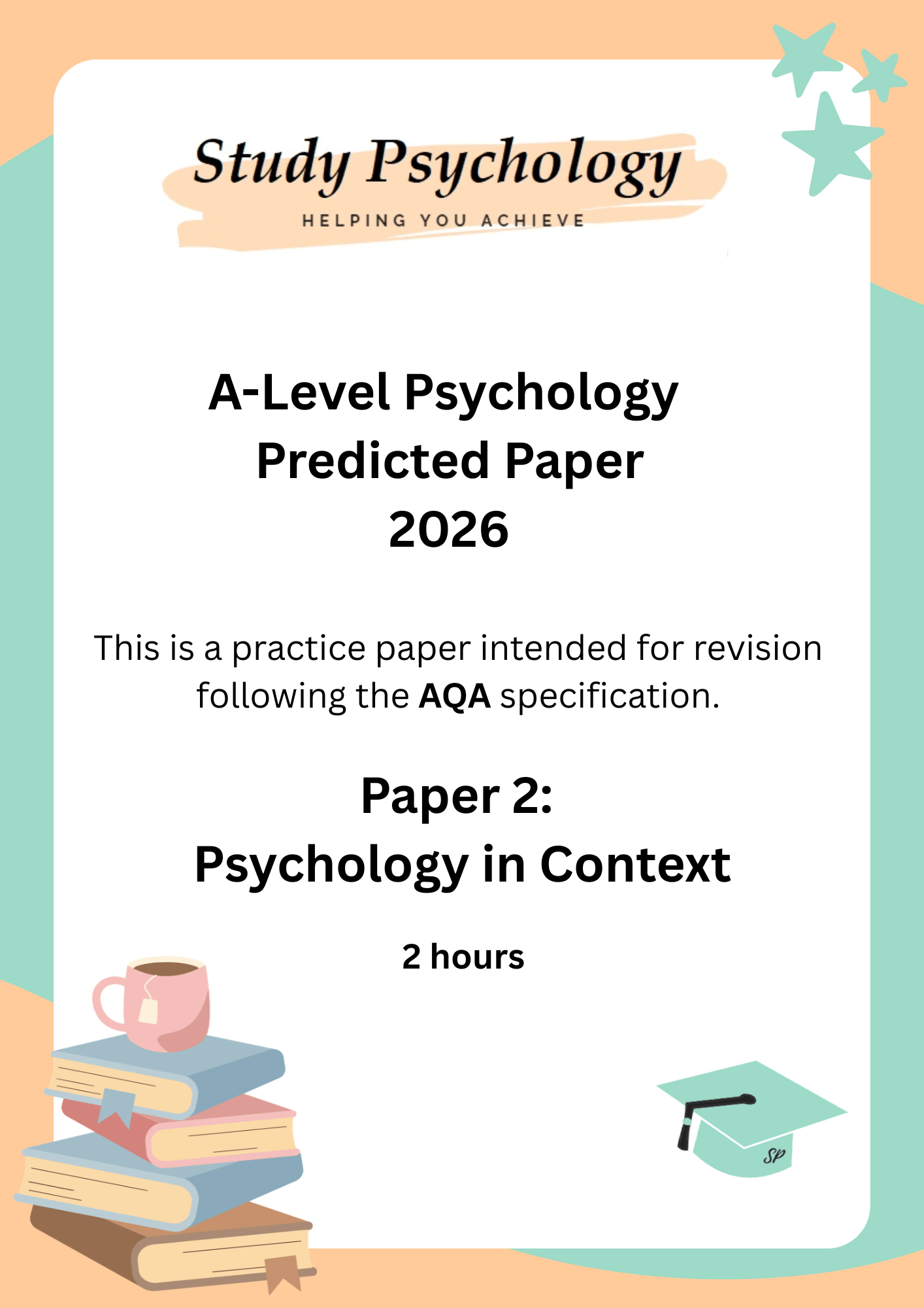 AQA Psychology Predicted Paper 2 with Mark Scheme - Payhip