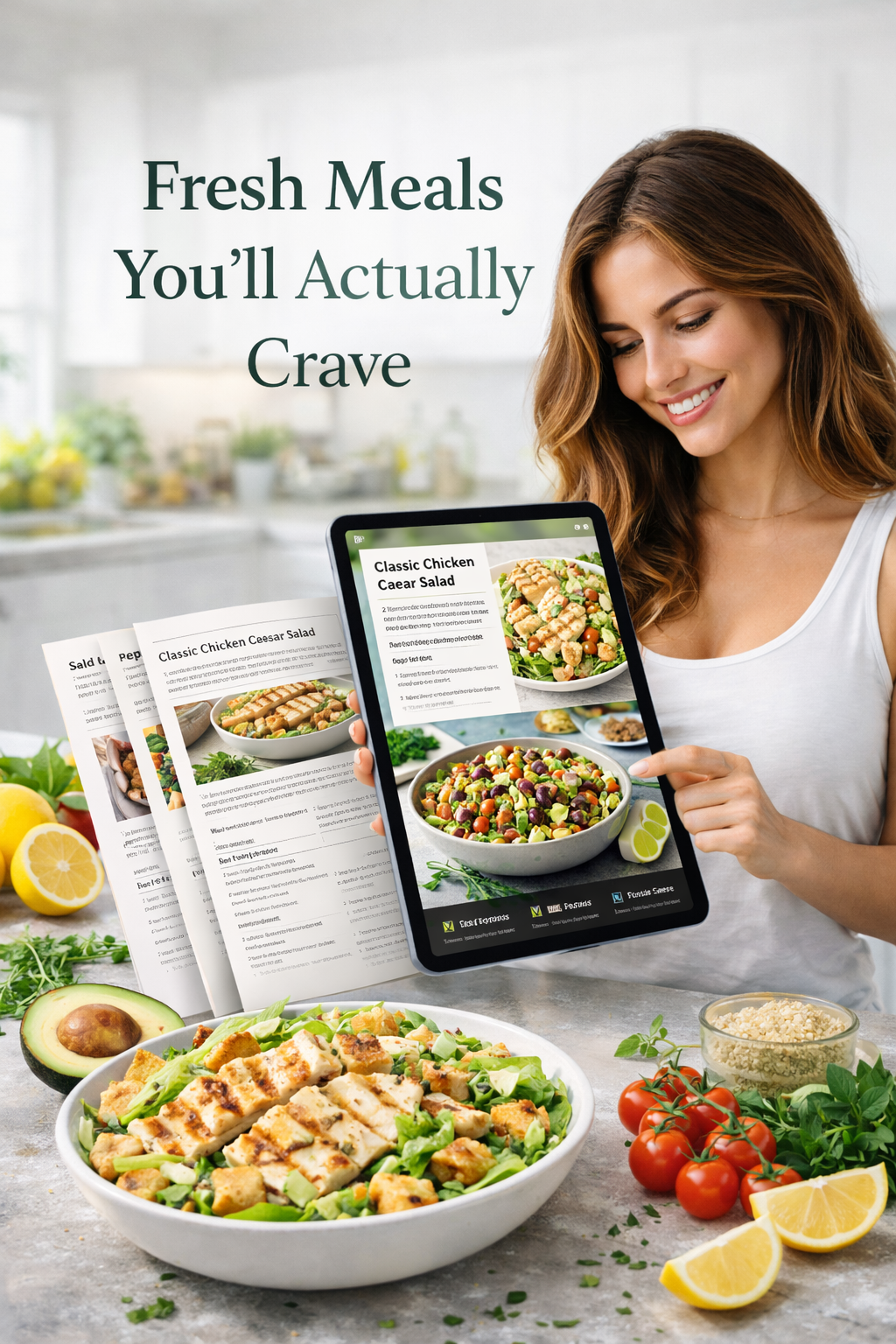 salad recipes pdf, digital salad cookbook, healthy salad recipes, meal prep salad recipes, satisfying salad recipes, lunch salad ideas, dinner salad recipes, homemade dressing recipes, protein salad ideas, fresh salad cookbook, clean eating recipes pdf, m