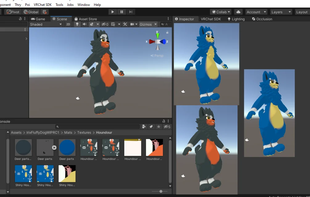 Houndour + Houndoom Fluffy Dog Textures (SFW)