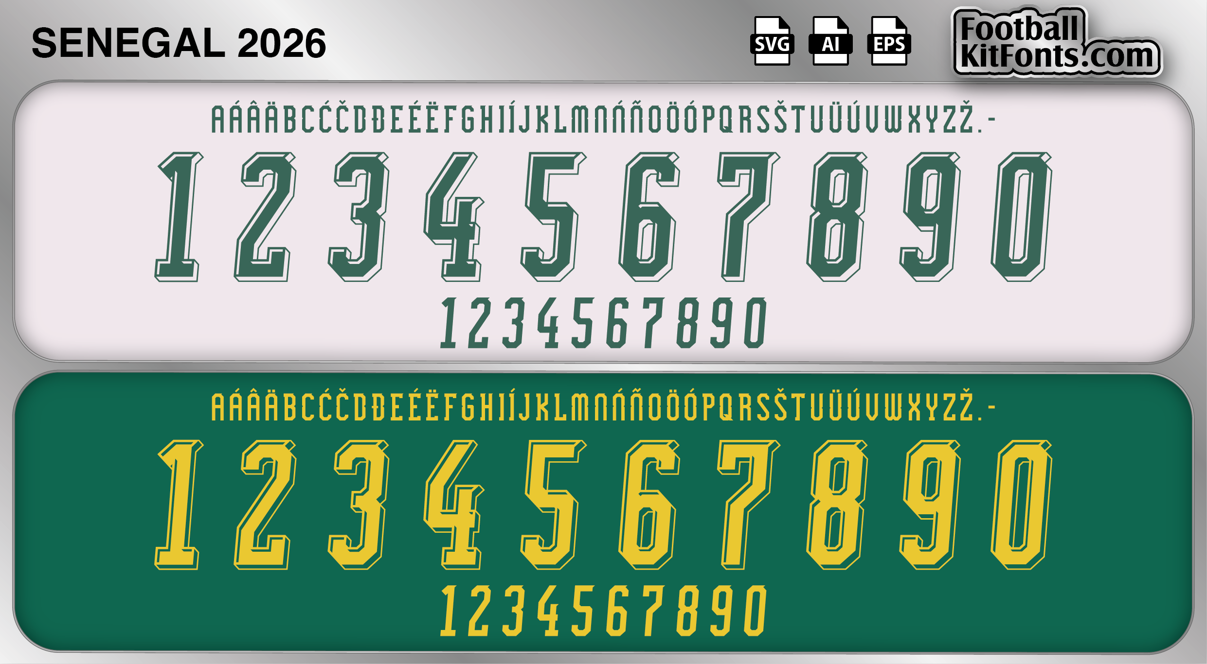 Senegal 2026 World Cup Font