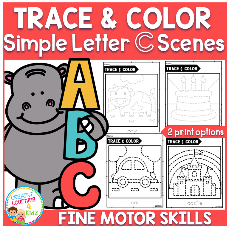 Trace & Color Alphabet Picture Scenes A–Z Bundle | Tracing, Coloring ...
