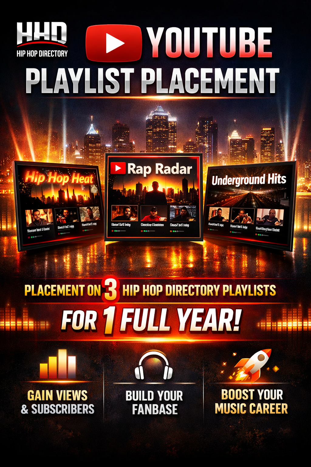 YouTube Playlist Placement – Hip Hop Directory (HHD)