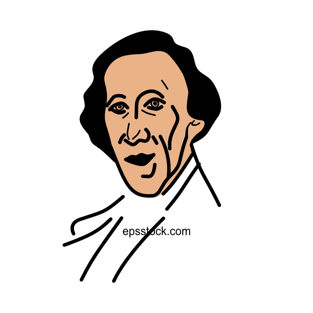 Portrait of Hans Christian Andersen