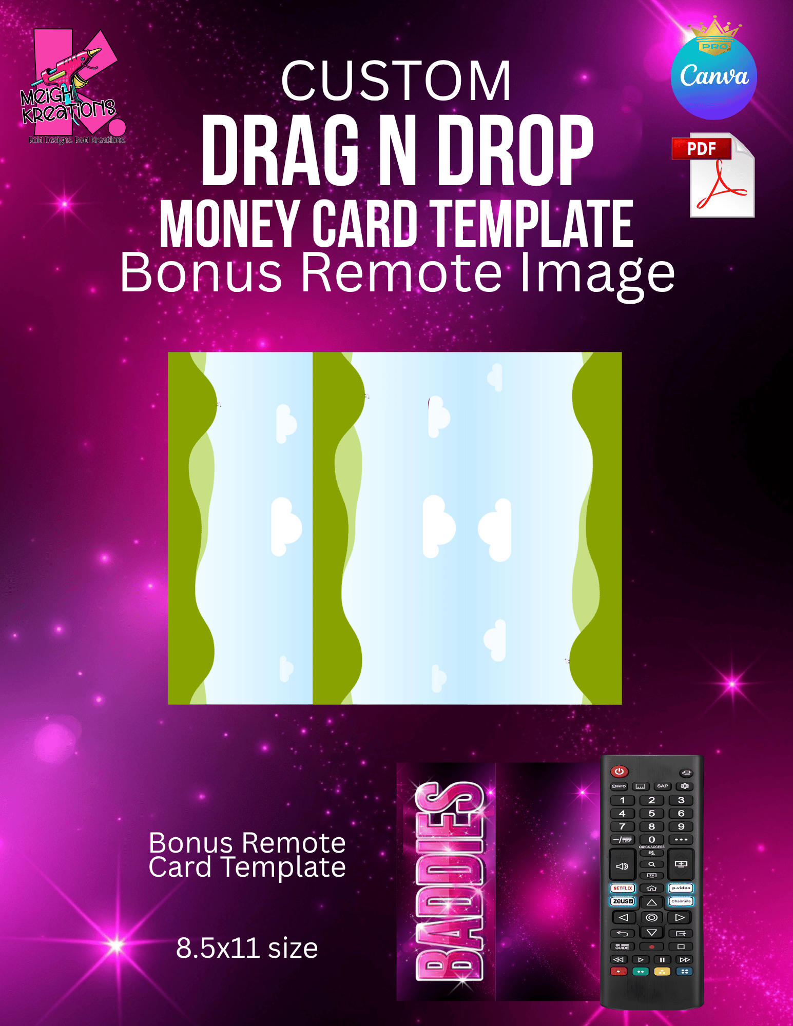 Custom Drag n Drop Money Card Template with bonus Baddies Remote - Payhip
