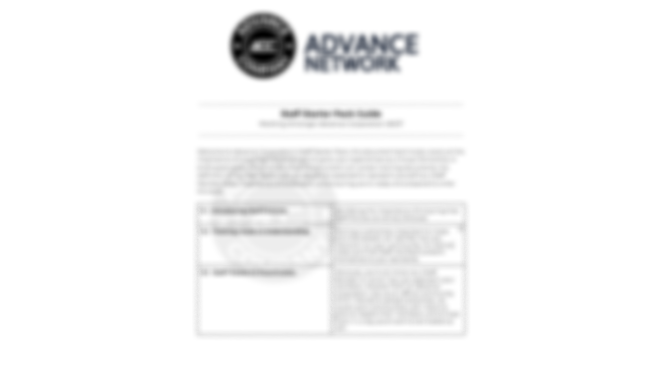 AdvanceGuide | Staff Starter Pack - Payhip