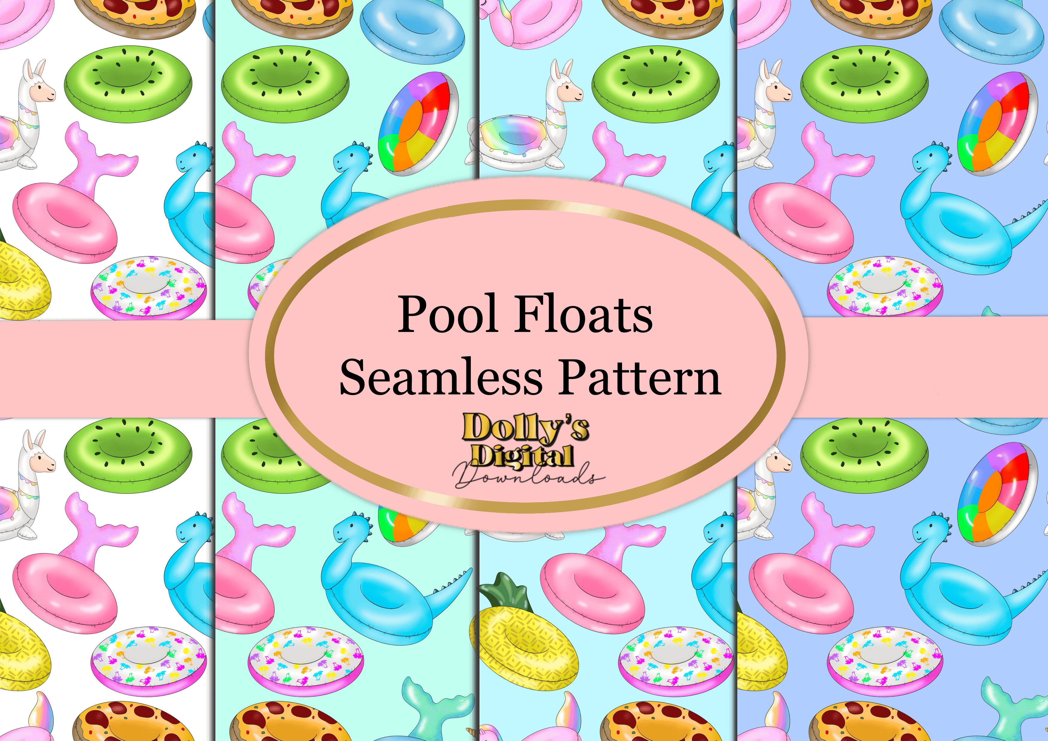 Pool Float Pattern Pool Floats Seamless Patterns - Payhip