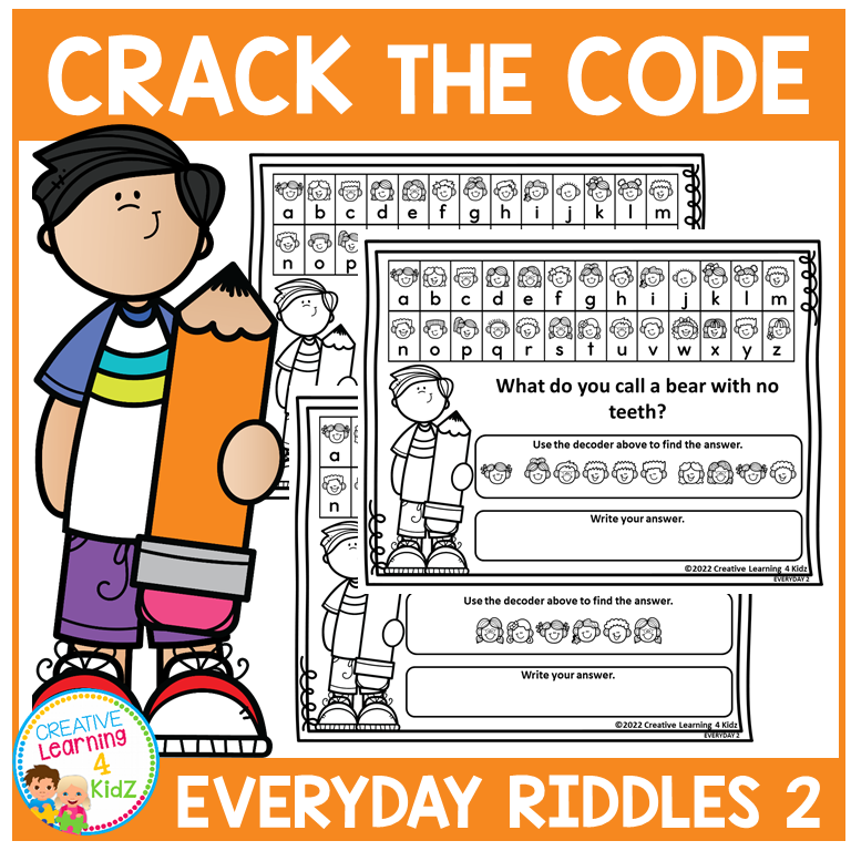 Crack the Code Everyday Riddle Worksheets Set 2 – Fun Decoder Puzzles