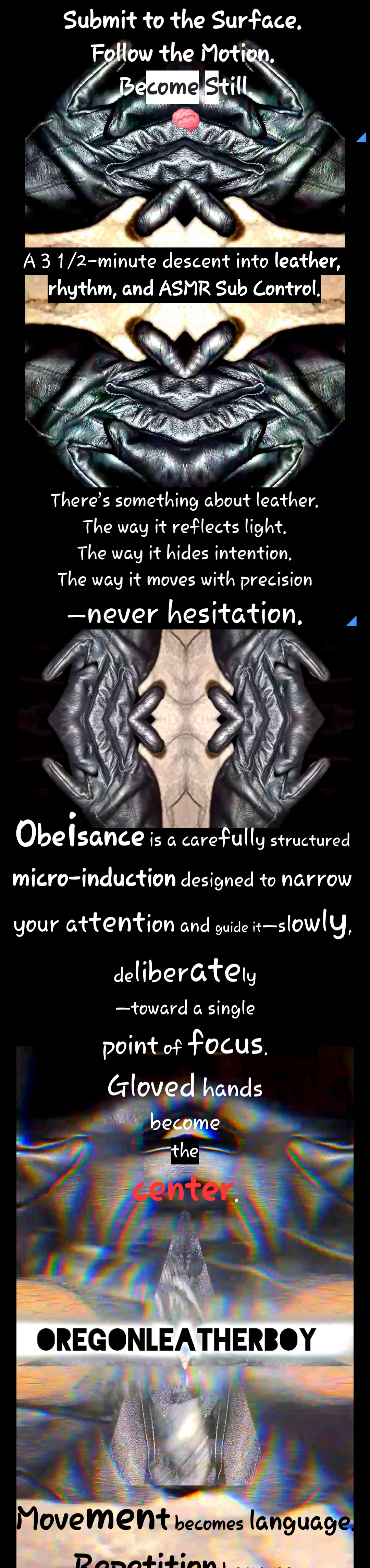 Preview image for Oregonleatherboy Leather Gloves Obeisance with descriptions and visual scenes