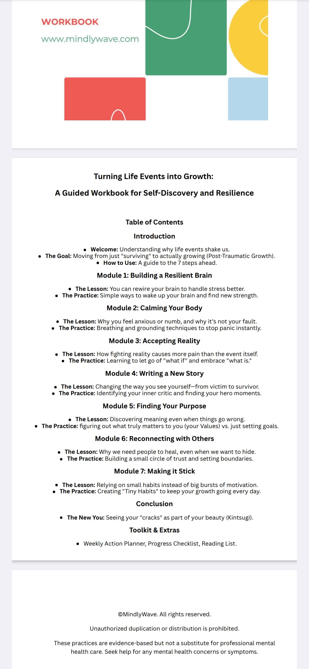 Turning Life Events into Growth: A Guided Workbook for Self-Discovery and Resilience