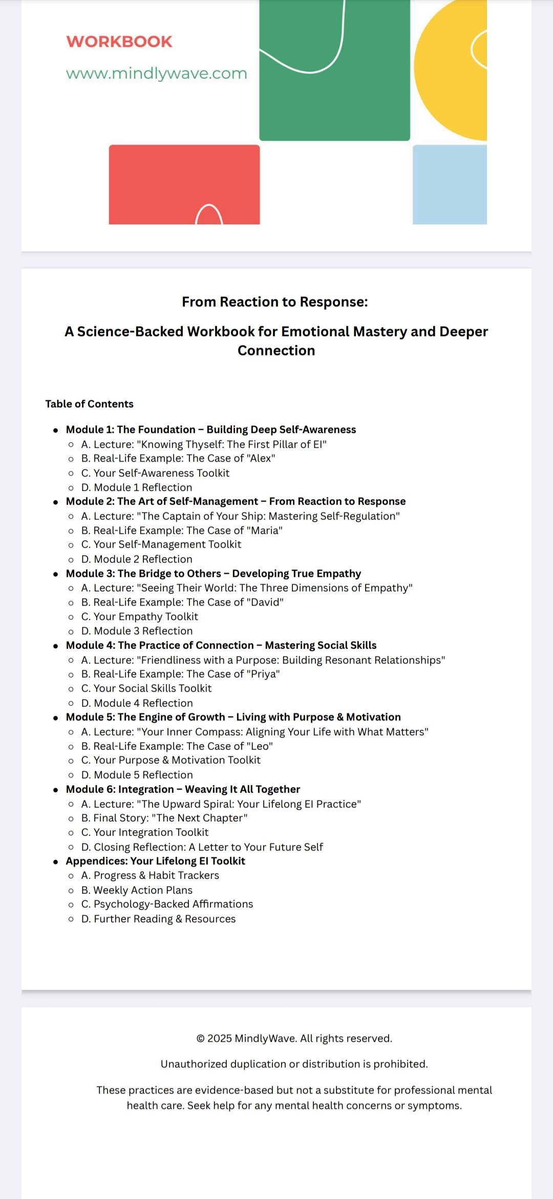 From Reaction to Response: A Science-Backed Workbook for Emotional Mastery and Deeper Connection