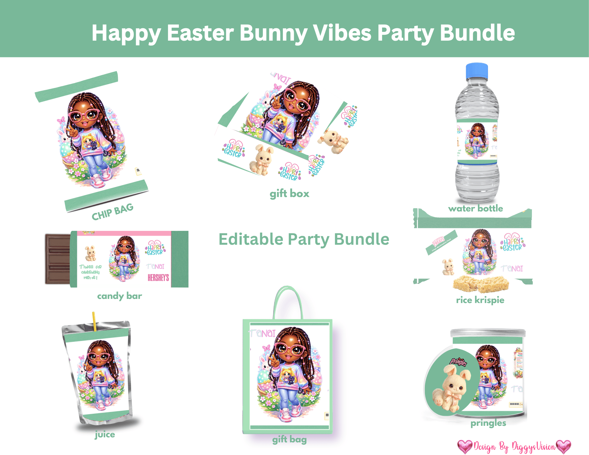 Happy Easter Bunny Vibes Party Bundle - Payhip