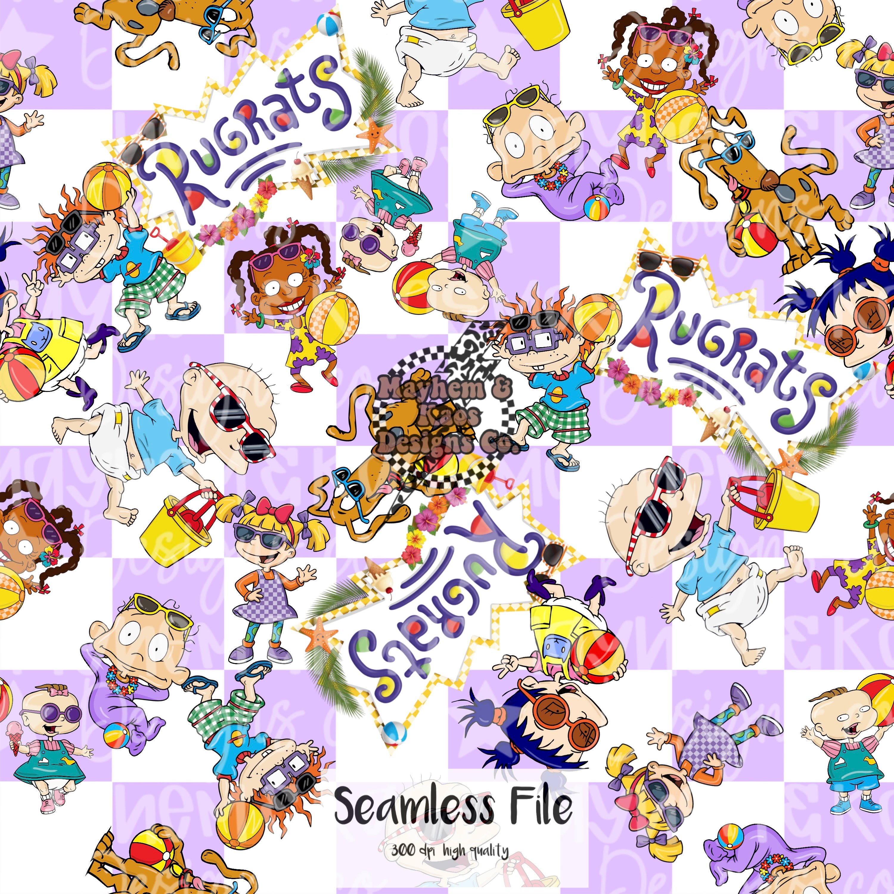 16h Rug Rats Checkered rug rats seamless duo - Payhip