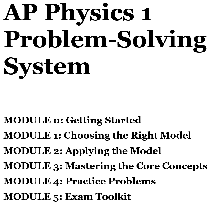 Problem-Solving System for AP Physics 1