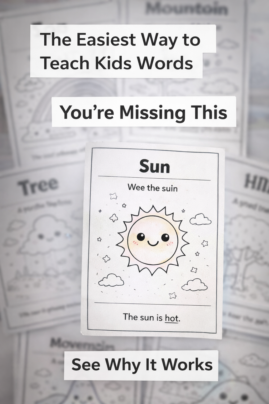Nature Flashcards for Kids (Ages 3–7) – 20 Printable Coloring Cards with Simple Sentences | Learn Nature Words the Fun & Easy Way