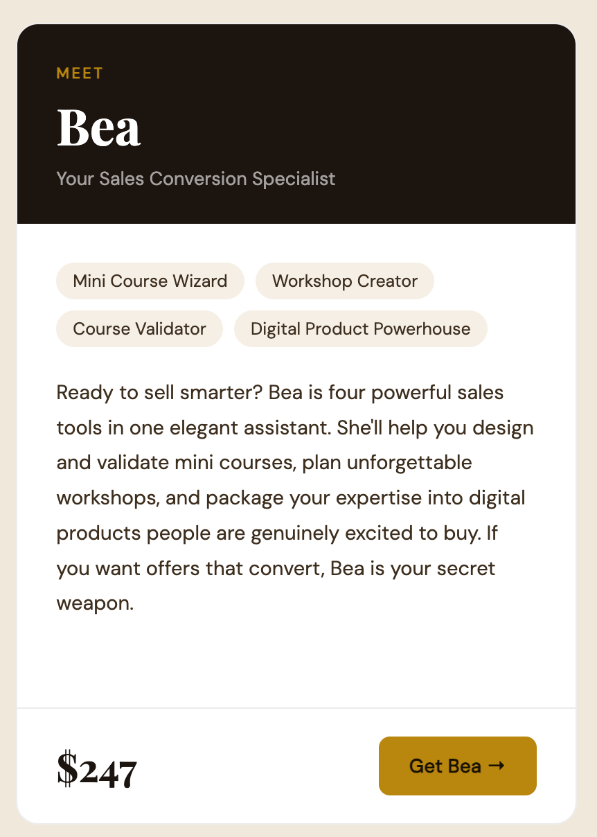 Sales Conversion GPT, Bea