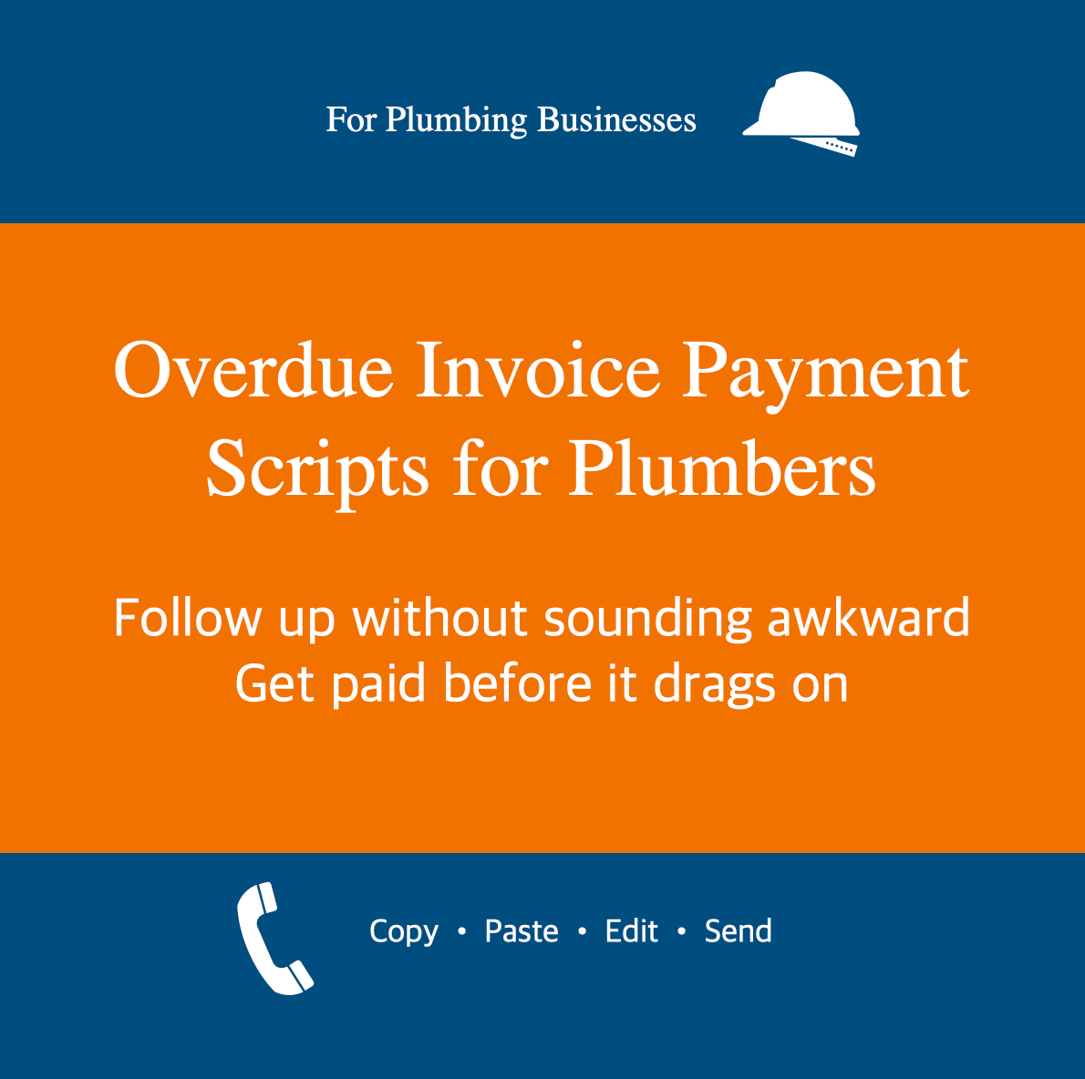 Overdue Invoice Payment Chase Scripts for Plumbers cover image
