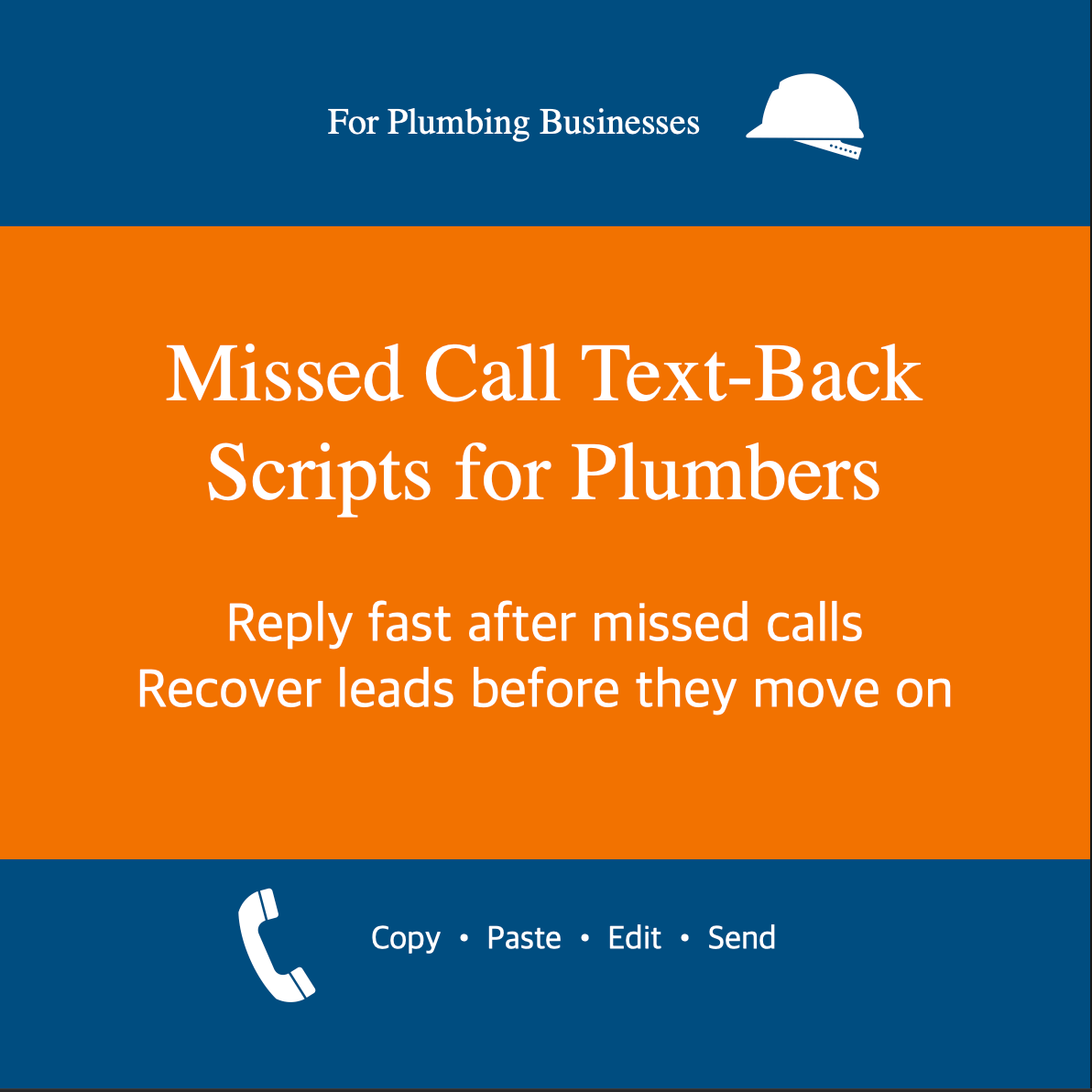 Missed Call Text-Back Scripts for Plumbers cover image