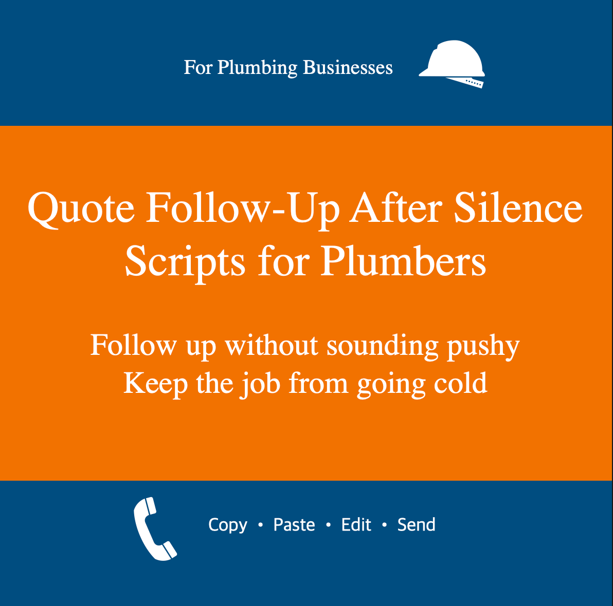 Quote Follow-Up After Silence Scripts for Plumbers cover image