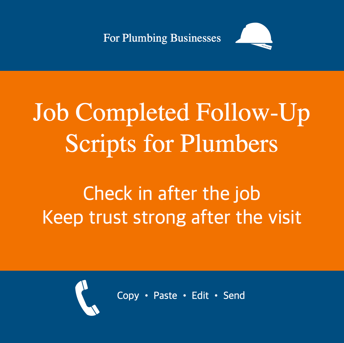 Job Completed Follow-Up Scripts for Plumbers cover image