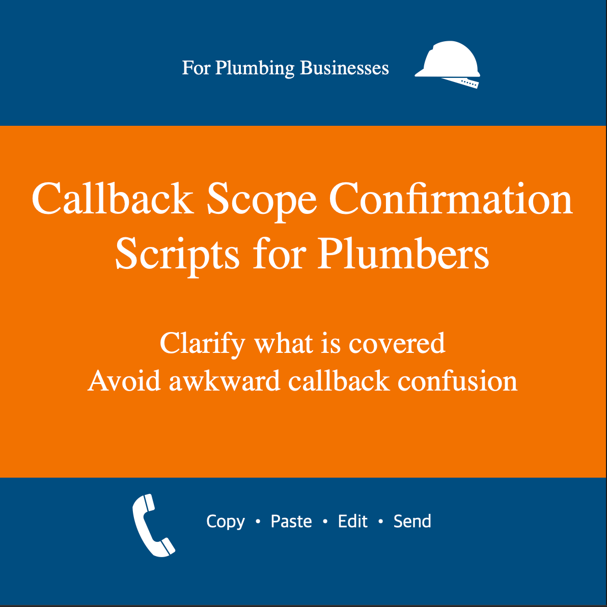 Callback Scope Confirmation Scripts for Plumbers cover image