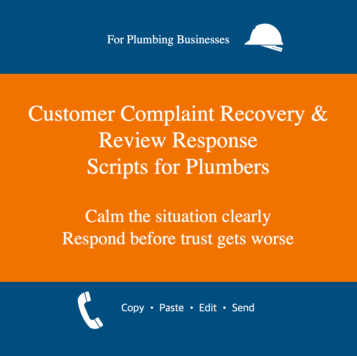 Customer Complaint Recovery and Review Response Scripts for Plumbers cover image