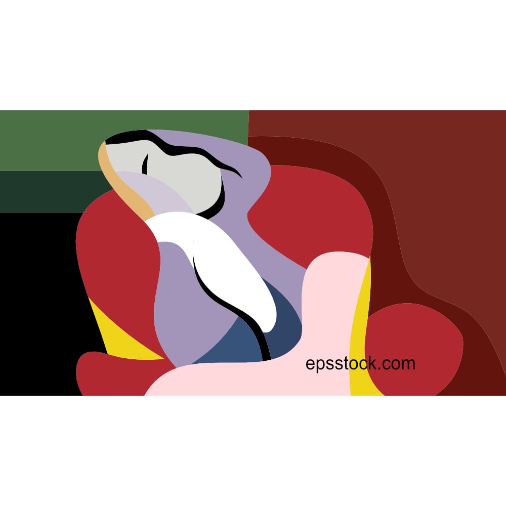 dream background, flat vector illustration