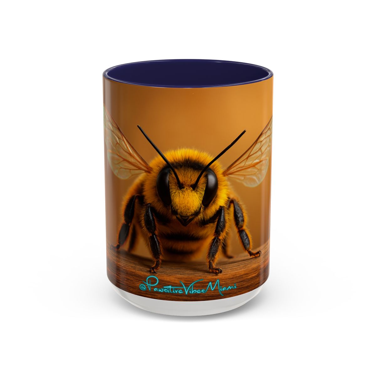 “Angled view of bee illustration representing strength, sweetness, and gentle energy.”