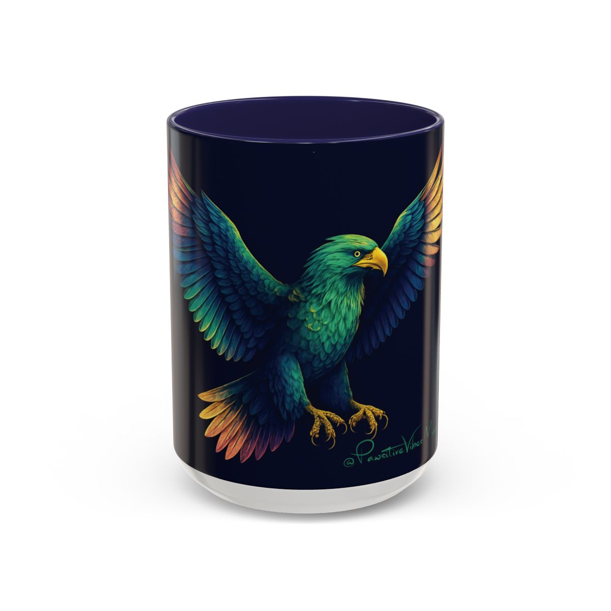 “Full‑wrap eagle design with sweeping wings over a serene northern landscape.”