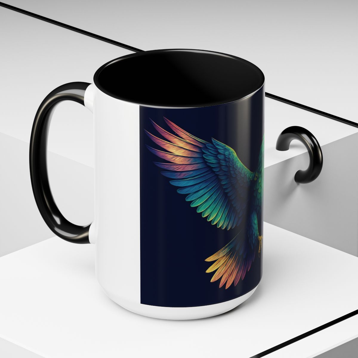 “Angled view of eagle artwork symbolizing love, devotion, and Alaska’s open sky.”